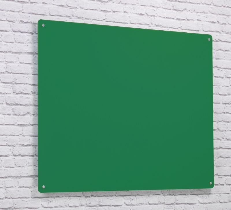 Wall Mounted Glass Board 600 x 450mm Green Boards Direct